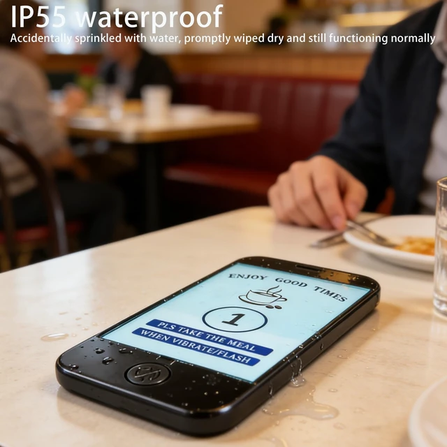 Alt view image 7 of 7 - Restaurant Pager System, Pagers for Restaurants,800m/2624ft Long Range, Silent Beep Off, Set with Buzzer, Vibration and Flashing, Custom Stickers,for Food Truck, Bars, Food Court(16 Pagers)