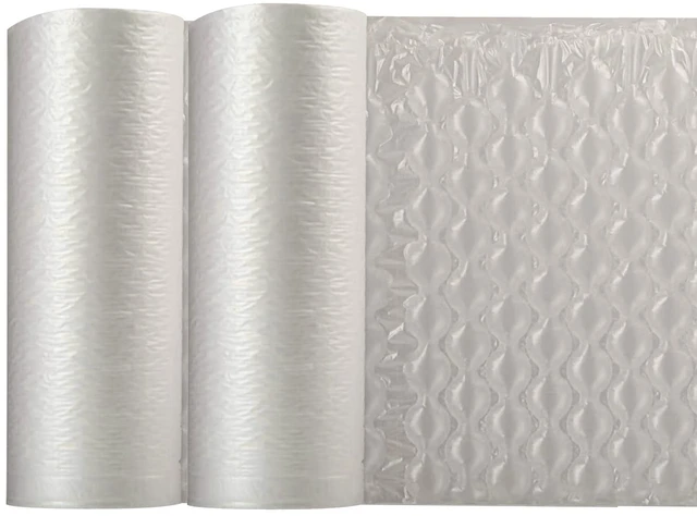 Main image of Bubble Cushioning Wrap for Shipping - 984ft x 16" Air Pillows Air Cushion Machine Film Roll, Durable Packing Material & Supplies - Versatile for Packing Bubble Bags & Shipping Wrap - 2 Pack