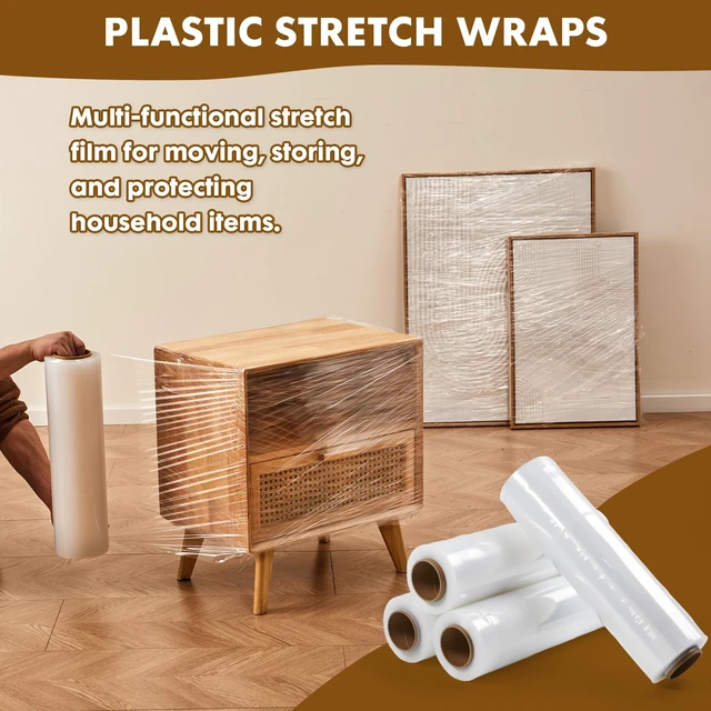 Alt view image 5 of 7 - Stretch Wrap 18 Inch, 80 Gauge Pallet Wrap, 4 Rolls