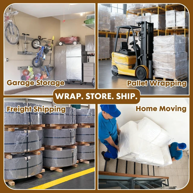 Alt view image 7 of 7 - Stretch Wrap 18 Inch, 80 Gauge Pallet Wrap, 4 Rolls