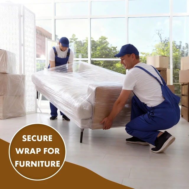 Alt view image 6 of 7 - Stretch Wrap 18 Inch, 80 Gauge Pallet Wrap, 4 Rolls