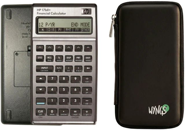Main image of HP 17B II Plus/Hewlett Packard 17BII+ Financial Scientific Calculator + Protective Case Black