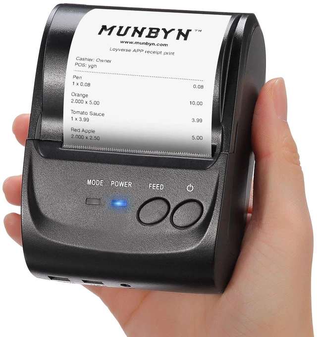 Alt view image 2 of 7 - Thermal Receipt Printer 58mm Portable Mini POS Printer Wireless 2-inch bill printer with carry case, supports Android and Windows, does not support iOS or Mac systems