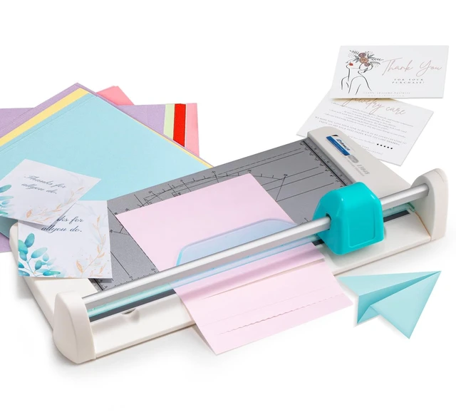 Main image of 4-in-1 Portable Rotary Paper Cutter for Crafting, 12 Inch Cutting Length Multifunctional Rotary Paper Trimmer with Straight, Perforating, Wavy& Folding for Cardstock, Craft Paper and Photos