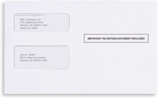Alt view image 5 of 7 - 500 W2 Envelopes 2025 Self- Seal W2 Double Window Security Envelopes For W2 2-Up IRS Tax Forms from QuickBooks Online, Desktop, ADP and Other Software Box of 500 Envelopes