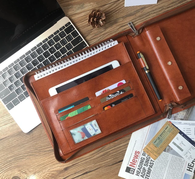 Alt view image 3 of 7 - Professional Vegan Leather Pilot Logbook, Pilot Journal for Letter Size Paper, Pilot Log Book Binder, Pilot Log Organizer, logbook Aviation Cover