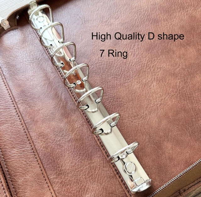Alt view image 6 of 7 - 7 Ring Check Binder Vegan Leather Portfolio for 3-Up Business Size Checks, with Handle and Zippered Briefcase with 500 Check Capacity9 x 13 inch Sheets