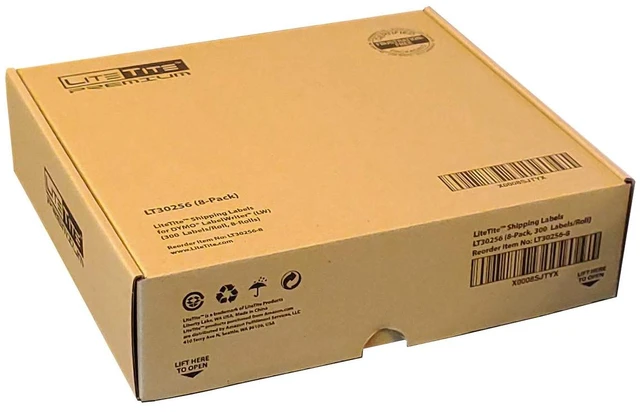 Alt view image 3 of 3 - LT30256-8 Labels Compatible with DYMO (LW), 2-5/16 x 4 Inches, 8 Rolls, 2400 Labels (LT30256)
