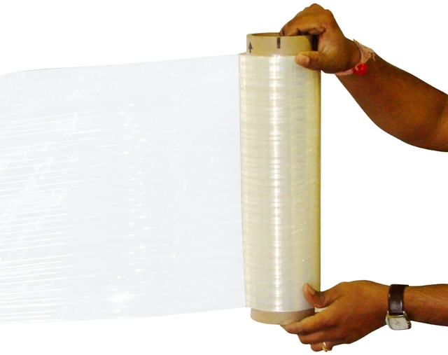 Main image of 4 Rolls Hand Stretch Plastic Film Shrink Pallet Wrap 18" X 1500 X 80 Ga by