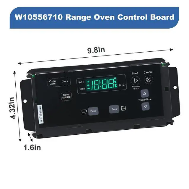 Alt view image 3 of 6 - W10556710 Suitable for Whirlpool Control Board,Suitable for Whirlpool Oven Control Panel,Replaceable Parts WPW10556710, AP6022910, 3281104, PS11756247