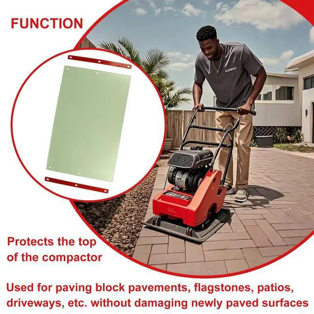 Alt view image 5 of 5 - Upgraded 56035-047 Plate Compactor Pad for Pavers, 27.5"x17.5"
