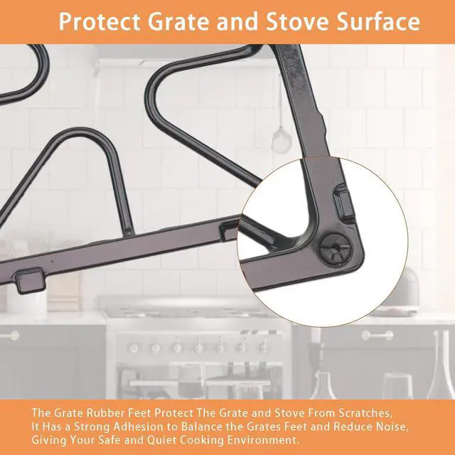 Alt view image 5 of 6 - WB31K10034 Burner Grate Replacement for GE Burner Grate Stove Parts General Electric Gas Range Stove Top Surface Grate, Cast Iron Rack, 4 Pack