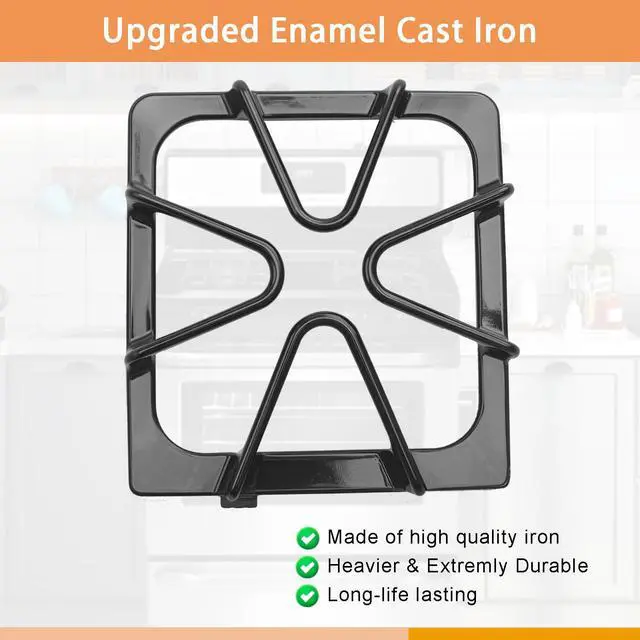 Alt view image 4 of 6 - W10447925 Stove Grates Replacement for Whirlpool Stove Top, Gas Burner Range Grate for Maytag Amana Inglis Kirkland Cooktop Parts, Range Surface Grate Cast Iron Oven Grates Burner Rack Sets 4 Pack