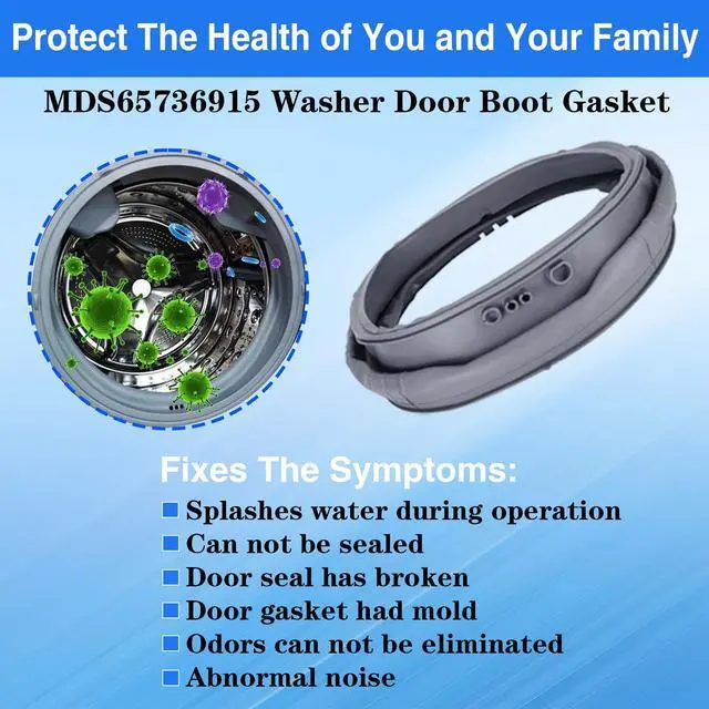 Alt view image 3 of 6 - Upgraded MDS65736915 Washer Door Boot Gasket, Mds65736915 gasket | Compatible with lg Washer Boot Gasket WM3500CW, WM3700HVA, WM3700HWA, WM3600HVA, WM3700HRA (MDS65736915)