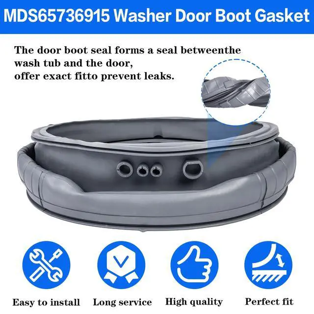 Alt view image 6 of 6 - Upgraded MDS65736915 Washer Door Boot Gasket, Mds65736915 gasket | Compatible with lg Washer Boot Gasket WM3500CW, WM3700HVA, WM3700HWA, WM3600HVA, WM3700HRA (MDS65736915)