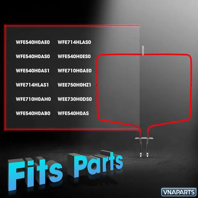 Alt view image 2 of 6 - Oven Bake Element For Whirlpool WFE540H0ES0 WFE710H0AE0 WEE750H0HZ1 Stove | WM5000HWA, WM5000HVA, WM0642HW, WM0642HS, WM8100HVA, WM4370HKA, WM4270HVA, WM9000HVA, WM8000HVA, WM4370HWA, WM4270HWA