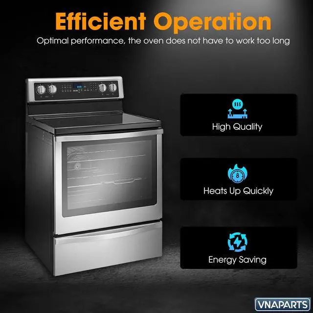 Alt view image 6 of 6 - Oven Bake Element For Whirlpool WFE540H0ES0 WFE710H0AE0 WEE750H0HZ1 Stove | WM5000HWA, WM5000HVA, WM0642HW, WM0642HS, WM8100HVA, WM4370HKA, WM4270HVA, WM9000HVA, WM8000HVA, WM4370HWA, WM4270HWA