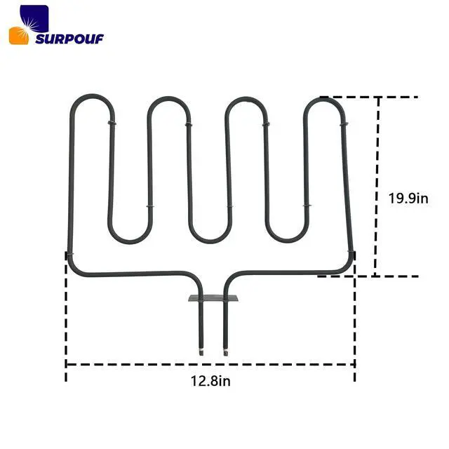 Alt view image 2 of 6 - 318254906 3400W Gas Electric Oven Heating Element Compatible with Electrolux Kenmore Frigidaire Electric Ranges Replace 1259831 318254901 AP4298966 PS1992188 (2pc 318254906 3400W)