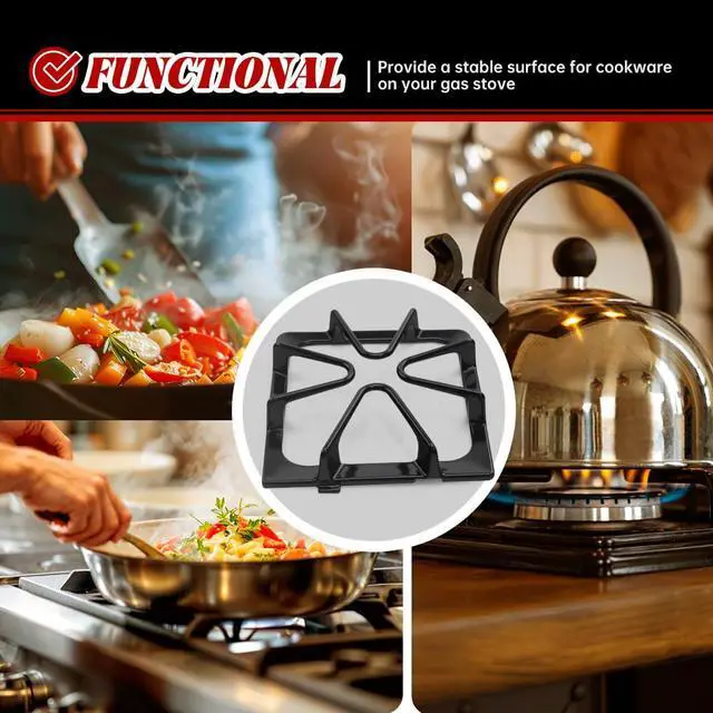 Alt view image 6 of 6 - W10447925 Cast Iron Stove Grates Replacement for Whirlpool Stove Parts Gas Burner Grate for Maytag Amana Inglis Kirkland Kenmore Range Cooktop Parts