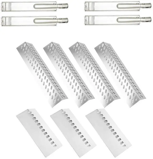 Main image of SA652Z (11-Pack) 16 Inch Heavy Duty 304 Stainless Steel Grill Burner and Flame Tamers and Heat Plate Shield bull grill replacement parts and bull grill parts for Bull, for Cal Flame, for Blaze