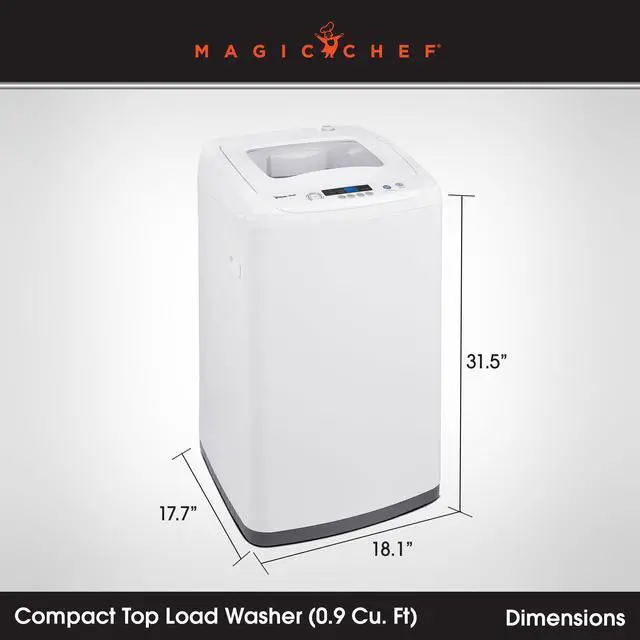 Alt view image 3 of 6 - 0.9 cu. ft. Compact Portable Top Load Washer in White