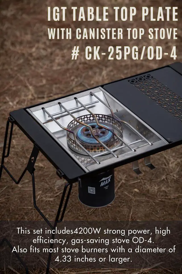 Alt view image 2 of 6 - CAMPINGMOON IGT Recessed Stove Plate Burner System CK-25PG