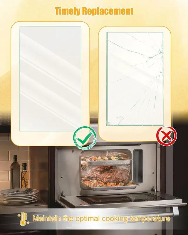 Alt view image 5 of 6 - Upgraded WP4449253 Oven Door Glass Fit for Whirlpool KitchenAid Ovens | 9H Hardness Tempered Interior Glass, Replaces AP6009382 4449253 PS11742541 EAP11742541 & More Models