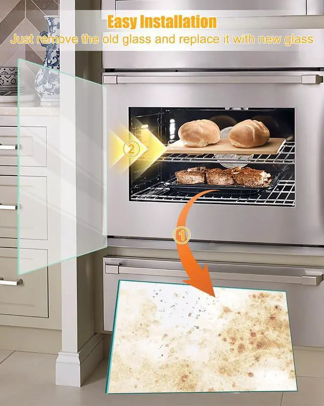 Alt view image 6 of 6 - Upgraded WP4449253 Oven Door Glass Fit for Whirlpool KitchenAid Ovens | 9H Hardness Tempered Interior Glass, Replaces AP6009382 4449253 PS11742541 EAP11742541 & More Models