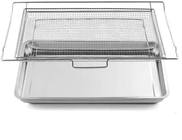 Main image of NX-AA5000RS Air Fryer Tray Replacement for Samsung Oven Parts 24 3/4 x 16 1/2 304 Stainless Steel DG75-01001C Air Fryer Basket NX60T8111SS/AA NE63T8111SS/AA Samsung Air Fryer Rack 1 Set