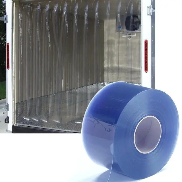 Main image of Walk-in Cooler Freezer Plastic Vinyl Strip Door Curtain | Minimum -31°F, Heavy Duty PVC Curtain Bulk Roll, Commercial Industrial for Garage Warehouse, 164 Ft * 7.87" * 0.07" Smooth