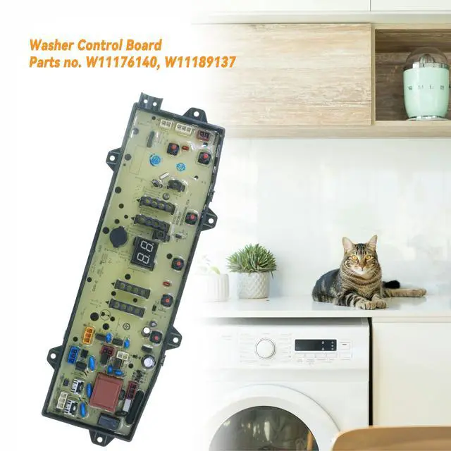 Alt view image 5 of 6 - W11176140 W11189137 Washer Control Board for Whirlpool Kenmore | Heavy-duty PBT Washer Control Board Fixes Error Codes, Cycle Errors & Power Failure, Easy DIY repair, Replaces EAP12348800