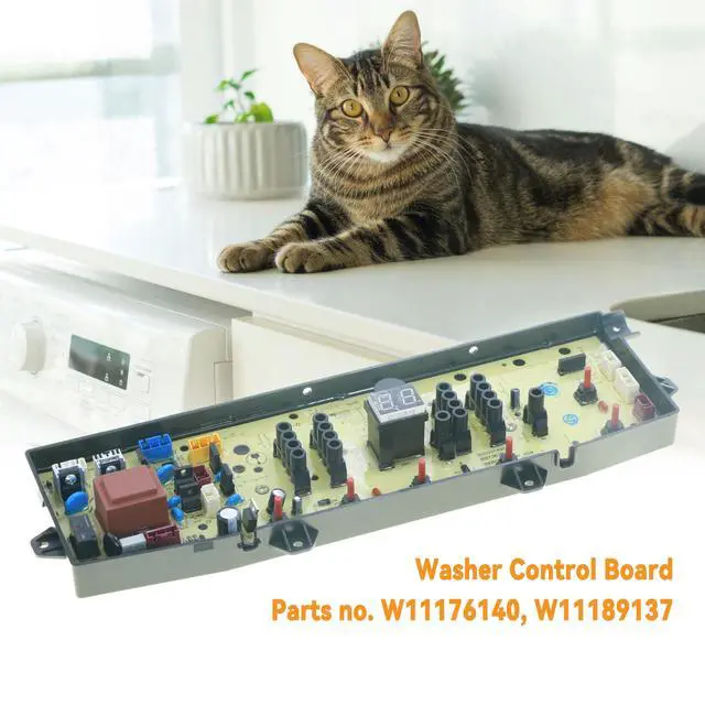 Alt view image 6 of 6 - W11176140 W11189137 Washer Control Board for Whirlpool Kenmore | Heavy-duty PBT Washer Control Board Fixes Error Codes, Cycle Errors & Power Failure, Easy DIY repair, Replaces EAP12348800