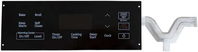 Main image of DG34-00041A Oven Touch Panel Assy Switch Membrane for part 4958152,AP6237523,PS12086108,EAP12086108 models listed NE59M4310SS NE59T4311SS NE59T4311SG