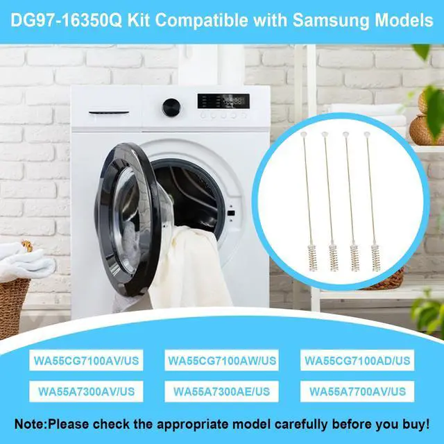 Alt view image 4 of 6 - 4PCS DC97-16350Q Washer Suspension Rods Kit Compatible With Samsung Washer | Replace For AP6806418, Models WA55CG7100AV, WA55A7300AE, WA55A7300AV, WA55CG7100AW Washer Suspension Rods