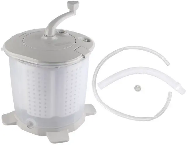 Main image of Portable Hand Crank Washing Machine non electric Manual Washing Machine Clothes Washer for Dormitory Apartment Camping & Tiny Spaces Nordic Grey