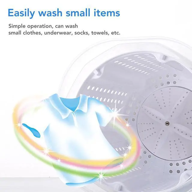 Alt view image 6 of 6 - Portable Hand Crank Washing Machine non electric Manual Washing Machine Clothes Washer for Dormitory Apartment Camping & Tiny Spaces Nordic Grey