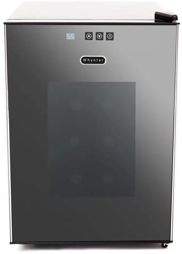 Main image of WC-201TDa Thermoelectric Wine Fridge, Freestanding Wine Cooler Refrigerator With Glass Door, Gray, 20 Bottle Capacity