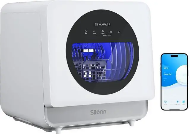 Main image of Portable Countertop Dishwasher with App Control, Mini Dishwasher with 5L Water Tank for Apartments/RVs No Hookup Needed, Dish washer with 8 Wash Programs 4 Place Settings Auto Air Dry