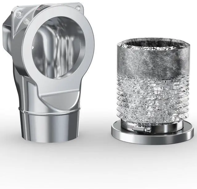 Main image of Magnetic Dryer Vent Coupling DV90 Airtight Seal Dryer Vent Connector Kit Easy to Clean Quick Connector Including a 2.6ft 4" Duct and two Clamps