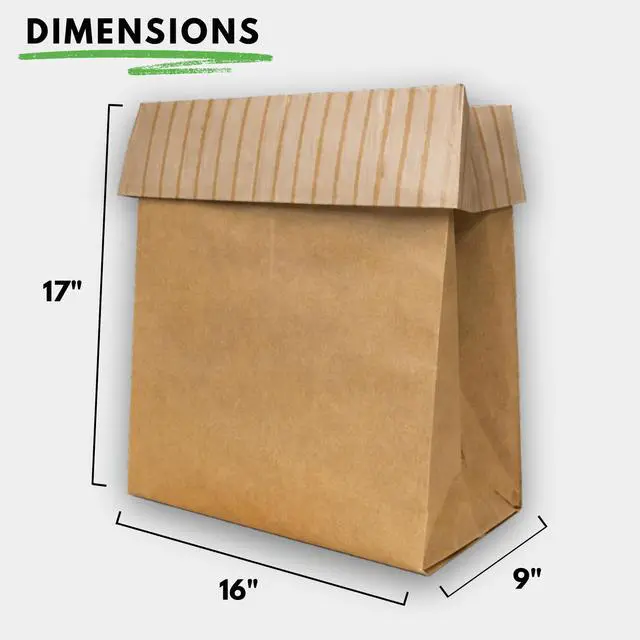 Alt view image 4 of 6 - Dano Pre-Cuffed Paper Trash Compactor Bags (50 Pack) | Heavy Duty Kitchen Garbage Compactor Bags & Liners | 16 Gallon Precuffed Garbage Bag for Compactor | Eco-Friendly Compactor & Trash Bag