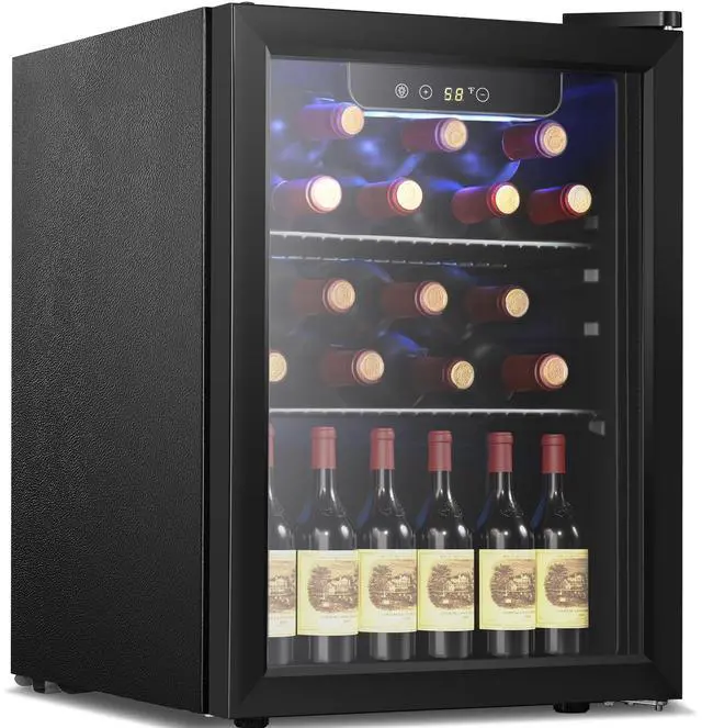 Main image of Mini Fridge 68 Can Beverage Refrigerator Cooler with Glass Door,Adjustable Shelves & Digital Temperature for Soda Beer or beverage cooler for Home, Office Bar 1.7cu.ft