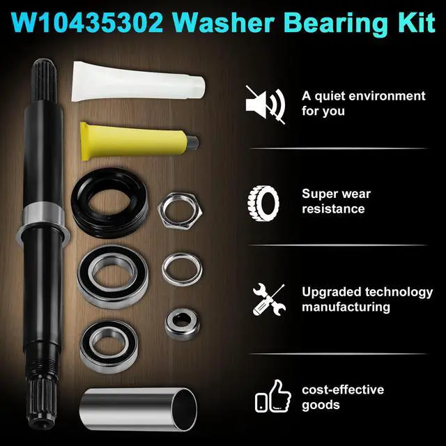 Alt view image 3 of 6 - W10435302 & W10447783 Washer Bearing Tool Kit and Tub Seal | Replacement for Whirlpool Cabrio and Maytag Bravos XL Washers, Repair Noisy, Shaking, Leaking, UL/OL Error Issues
