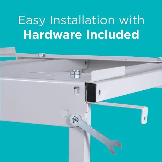 Alt view image 2 of 6 - Washer Dryer Stacking Rack Stand, BWDS, White | Compatible with Black and Decker Portable Washers and Dryers, Heavy Duty Steel, Dryer Stand with 60 lb. Weight Capacity