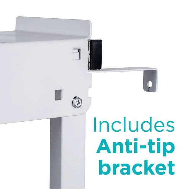 Alt view image 3 of 6 - Washer Dryer Stacking Rack Stand, BWDS, White | Compatible with Black and Decker Portable Washers and Dryers, Heavy Duty Steel, Dryer Stand with 60 lb. Weight Capacity
