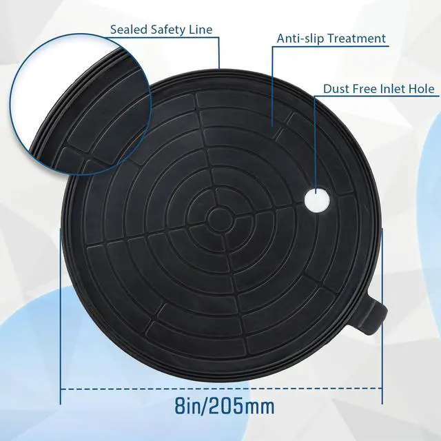 Alt view image 5 of 6 - 8" Glass Suction Cups with Pressure Gauge, 2 Pack Vacuum Suction Cups with Metal Handle, Heavy Duty Hand-held Suction Cups for Glass & Granite Lifting, 440 lbs Load Capacity with Carrying Case