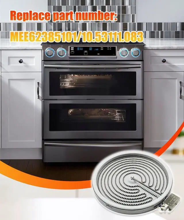 Alt view image 3 of 6 - 10" Radiant Surface Heating Element 2500watt OEM Replaces MEE62385101 | Fits For LG Range/Stove/Ovens