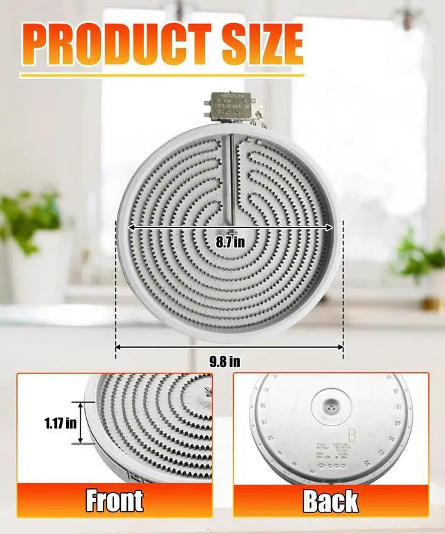 Alt view image 5 of 6 - 10" Radiant Surface Heating Element 2500watt OEM Replaces MEE62385101 | Fits For LG Range/Stove/Ovens