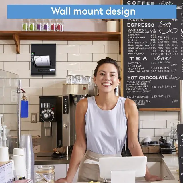 Alt view image 6 of 6 - RIBAO Thermal 80mm POS Printer Receipt Printer Connect Cash Registers Cash Drawer, BC-55 BC-40 BCS-160 Mixed Bill Money Counter RS232 Cashbox Interface,Windows/Mac/Linux
