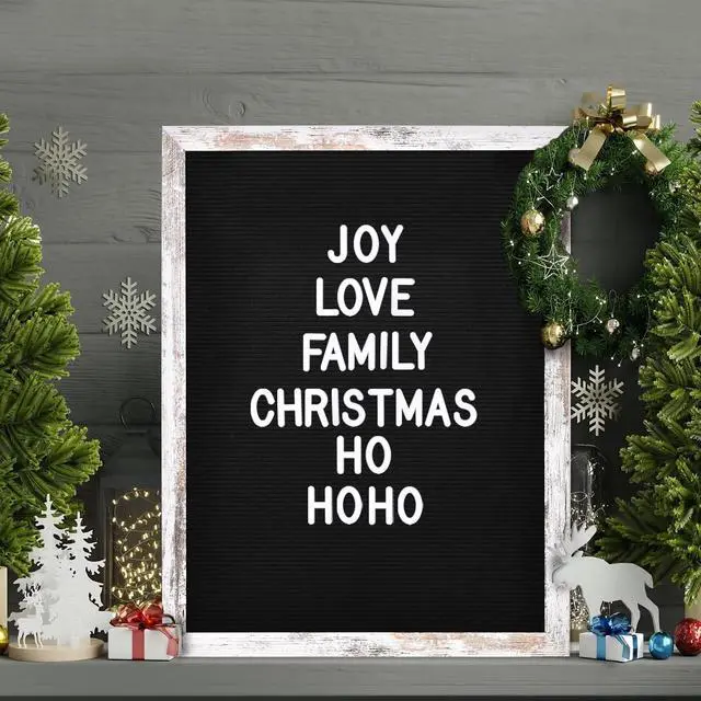 Alt view image 2 of 6 - Large Black Felt Letter Board, 24 x 30 inches Changeable Letter Board with Letters, Numbers & Symbols, Wood Frame Black Felt Menu Board for Restaurant(ZMB-6080-1P)