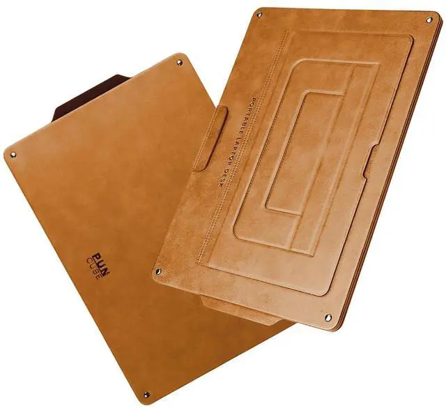 Main image of Portable Lap Desk -Ultra Slim&Compact Laptop Desk in Sleek Design with Retractable Mouse Pad, Adjustable Stand, Expandable Surface, and Heat Protection for Laptops and Tablets (Blonder Brown)